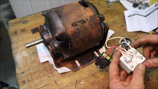 Restoration of Antique Delco electric motor found abandoned in the woods  4  Capacitor box...