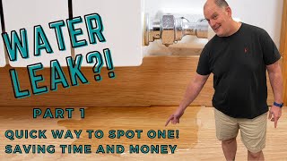 How to find a water leak behind a wallpart 1