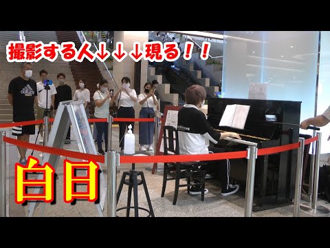 【ストリートピアノinデュオ神戸】白日を弾いたら撮影する人が次々と集まった！！