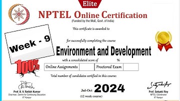 Environment and Development Week - 9 Assignment Answers || NPTEL 2024