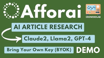 Afforai Demo - Do Article Research Using Claude2 & Other AI Models