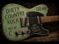 Dirty Country Rock Guitar Practice Backing Track in C – 100 BPM