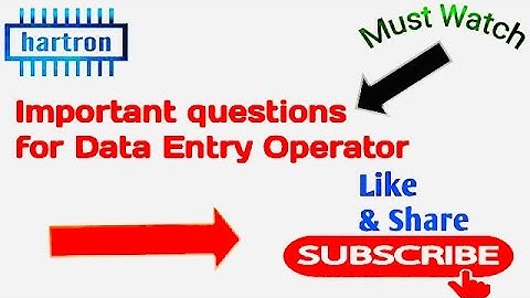 HARTRON DATA ENTRY OPERATOR EXAM QUESTION  / HARTRON DEO EXAM IMPORTANT QUESTION 2023