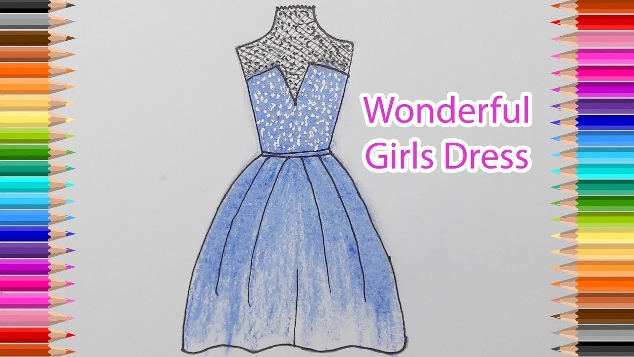 How to Draw a Dress Easy Step by Step - Pixel Drawing ...