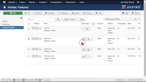 How to reorder Joomla featured articles on the front page