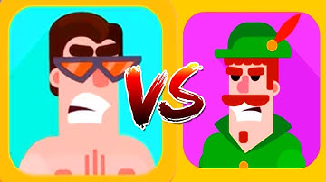 Bowmasters - Gameplay Walkthrough Epic Wins Part 10 - NEW CHARACTERS KITEBOARDER VS ROBIN