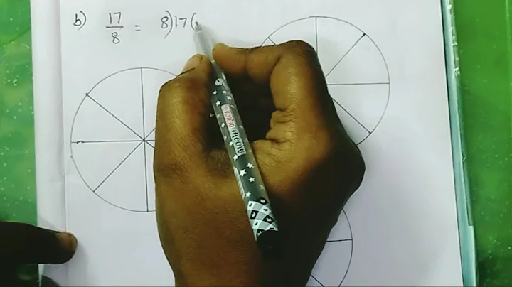 Pictorial representation of improper fractions and mixed fraction