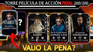 I Beat BATTLE 200 in FATAL ACTION MOVIE TOWER! Will i Get the New Johnny Cage? MK Mobile