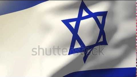 Israel flag waving in the wind. Looping sun rises style. Animation loop Stock video by