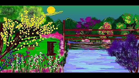 How to Draw - in computer| microsoft paint tutorial | ms paint | computer drawing | scenery drawing