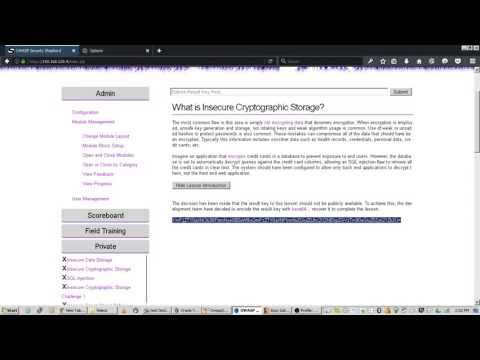 Security Shepherd   Private   Insecure Cryptographic Storage