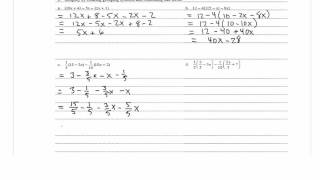 Simplifying Algebraic Expressions - Module 12 - MTH 061