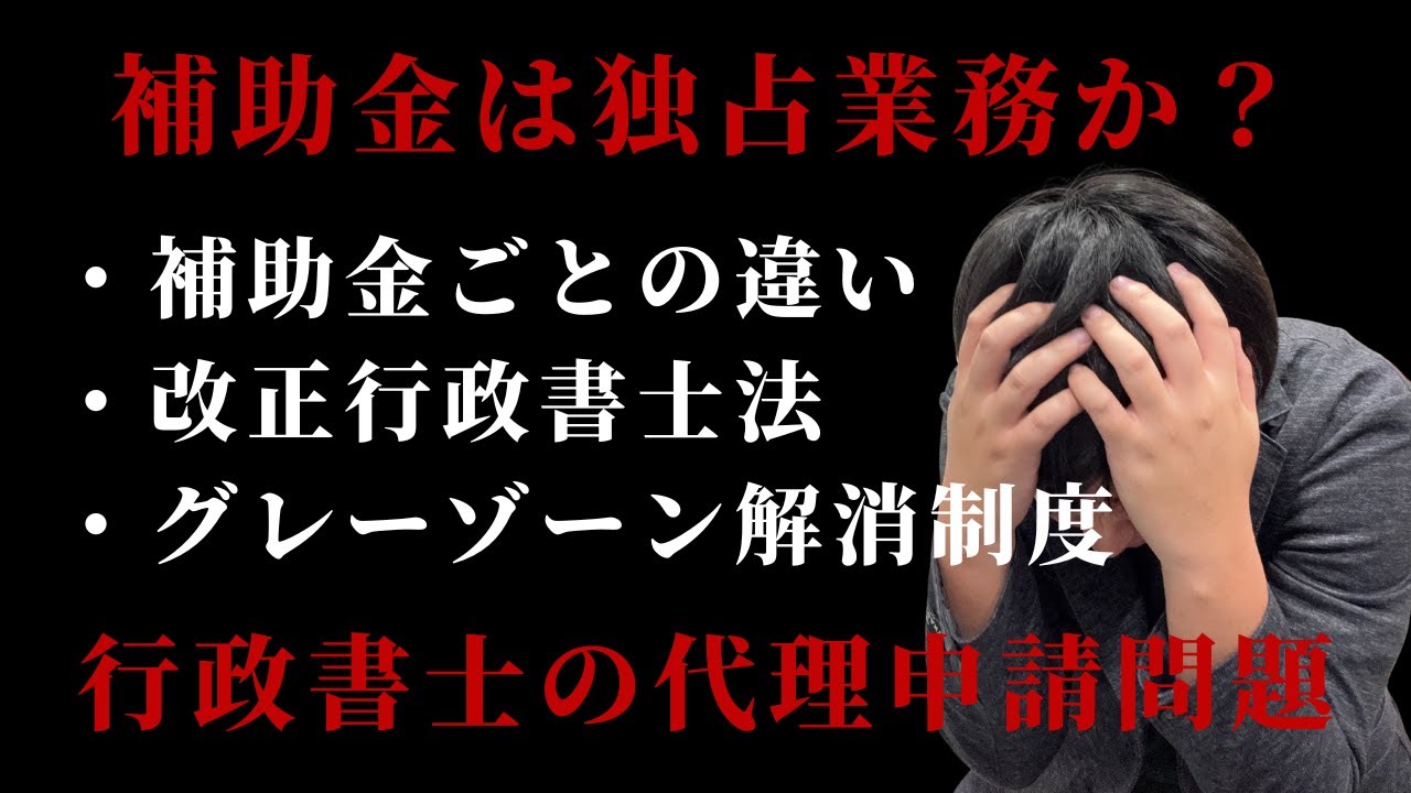 補助金は行政書士の独占業務なのか？行政書士法改正の影響とは？行政書士と他の専門家との業務範囲の違いを徹底解説！