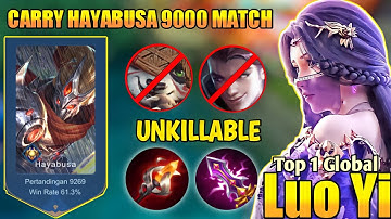 OVER POWER!! Luo Yi Double Stun Carry Hayabusa Tiktok | Luo Yi Top 1 Global 2022 - Mobile Legends