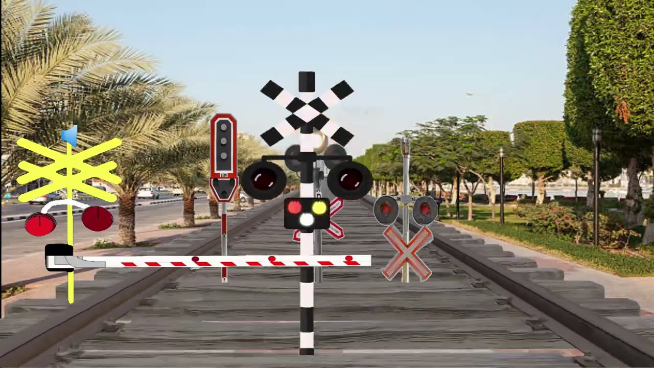 Various Railroad Crossing Animation  ,Many Fumikiri Signals