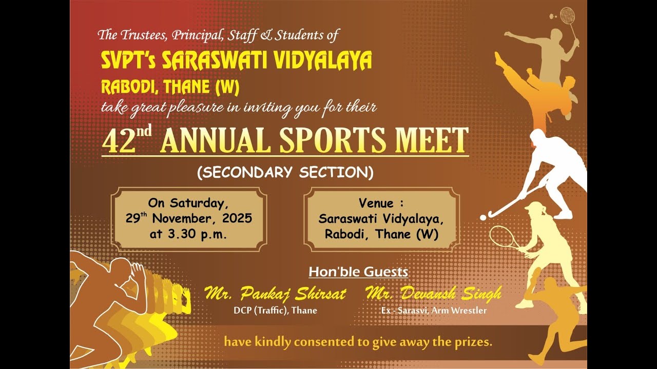 S.V.P.T's Saraswati Vidyalaya Rabodi Thane 42nd Annual Sports Meet | SECONDARY | 2025-26