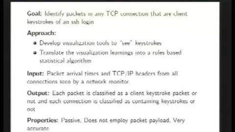 CERIAS Security: Rules Based Statistical Algorithm for Keystroke Detection 1/5
