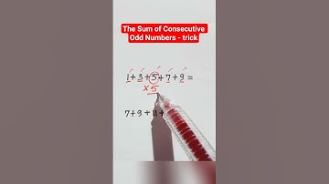 The sum of consecutive odd numbers #shorts #math #tricks