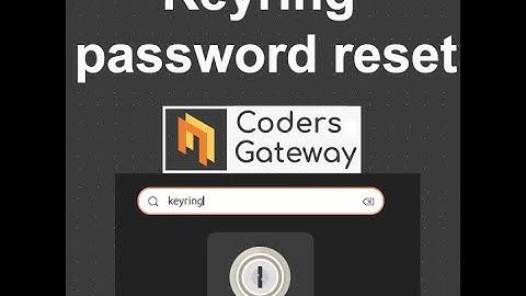 Keyring password reset ubuntu