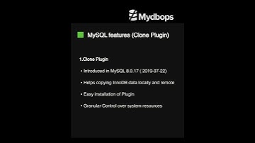 MySQL Clone plugin (InnoDB)