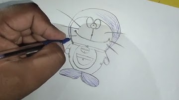 3x3 dost turns into Doraemon Drawing//Easy Doraemon Drawing !!Simple drawing#drawing #doremon#shorts