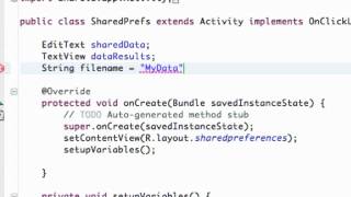 Android Application Development   95   Saving Data with SharedPreferences