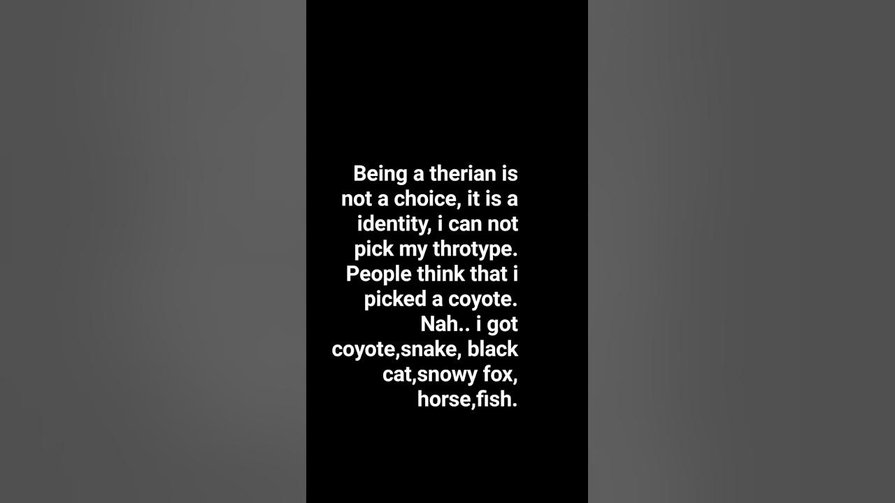 being a therian is easy therianthropy therian therianpride wolf animals YouTube