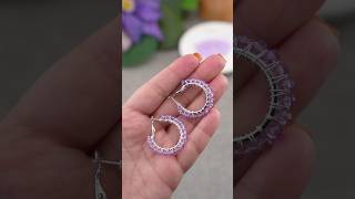 Fashion DIY Earrings | Quick & Easy Wire Wrapped Earring | Making Beaded Jewelry | #jewellerydesign