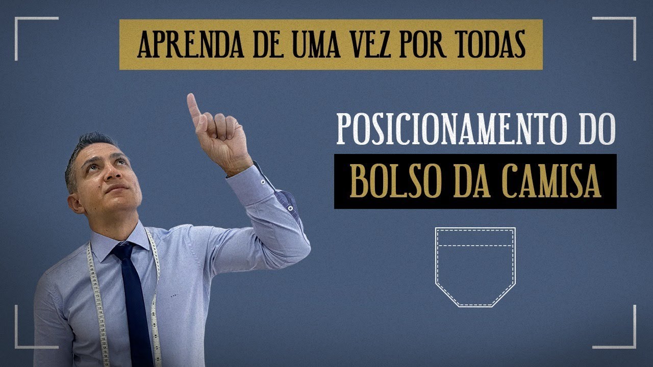 Como fazer e colocar o bolso na Camisa de Alfaiataria