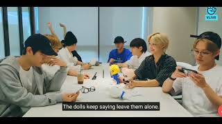 Felix made PuppyM and Leebit kiss eachother and meanwhile leeknow and seungmin fought 🤣 Resimi
