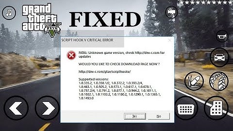 Script Hook V Critical Error Solved | GTA 5 Version 1.0.2372.0 | FIX |{2021}