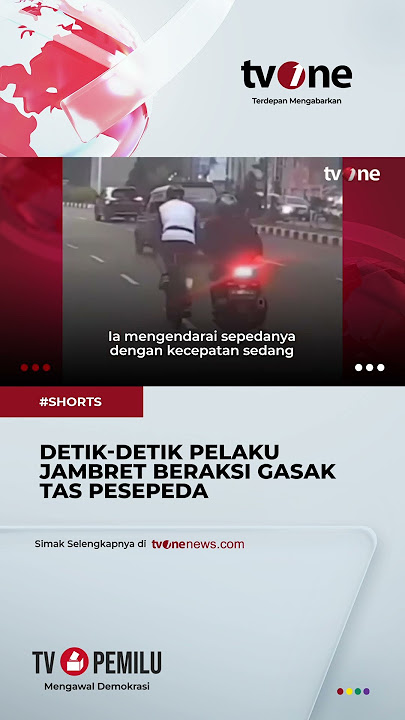 Aksi Pengendara Motor Jambret Tas Pesepeda Terekam Kamera #shorts #tvone #news