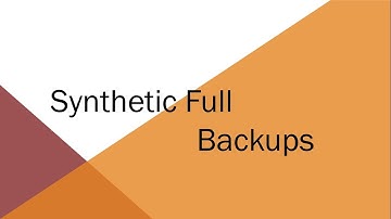 Synthetic Full Backup | Overview