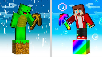 Mikey Block vs JJ Super Block Survival Battle in Minecraft?! (Maizen)