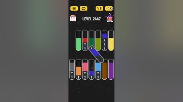 Water sort puzzle level 2447 #solveitwithme #watersortpuzzle #puzzlegame #solutions #gamesolutions