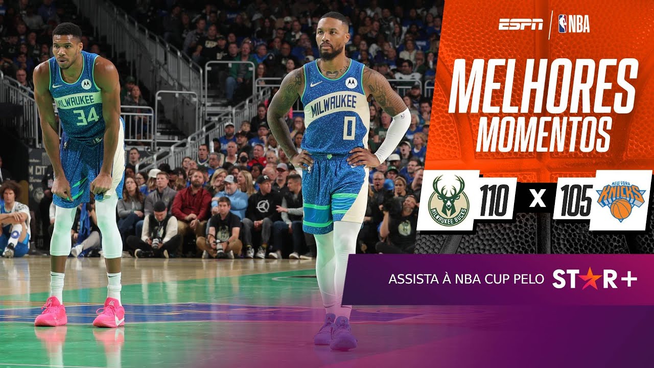 Lillard brilha, BUCKS freiam atuação MONUMENTAL de Brunson e vencem KNICKS na estreia da NBA CUP