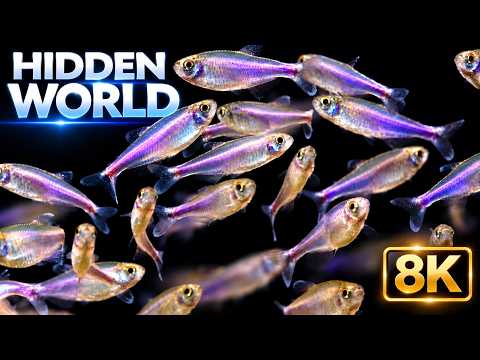 Slow Motion Aquarium in 8K - Fish and Plants Up Close