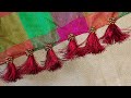 using only 2 types of metirials make beautiful saree kuchu design at home//Dazzling designs by madhu