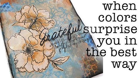 A color surprise in this mixed media journal page #mixedmediatechniques #mixedmediaarttutorials
