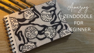 Simple And Relaxing Zendoodle Idea for Beginners 