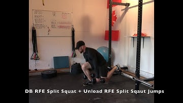 DB RFE Split Squat + Unload RFE Split Sqaut Jumps