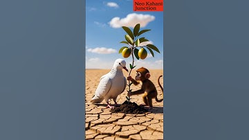 Pigeons and Monkeys Planted a Mango Tree in the Desert 🌴🕊️🐒 #shorts #ai #desert