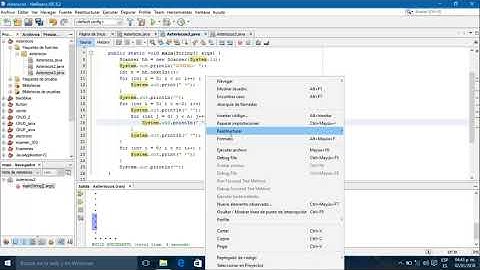 como hacer un cuadrado de asteriscos 2 en NetBeans