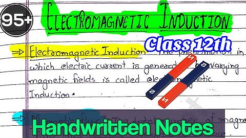 | Electromagnetic induction |Class 12th| Physics chapter 6| HANDWRITTEN NOTES | @Edustudy_point