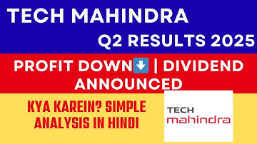 🔴Tech Mahindra Q2 Results 2025 | Profit Down🔴 Dividend | Kya Karein? Simple Analysis in Hindi