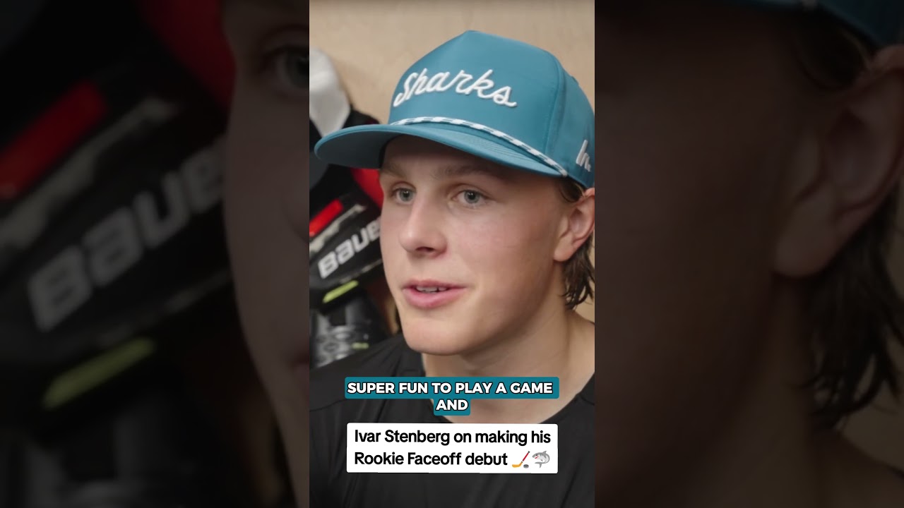 Ivar Stenberg on making his Rookie Faceoff debut. 🎦: San Jose Sharks #sjsharks #sanjosesharks #nhl