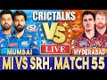 Live mi vs srh match 55 mumbai  ipl live scores  commentary  ipl 2024  3 ov  crictalks