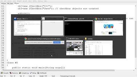 ItemEvent on JCheckBox and JRadioButton in Java Event Handling (in Telugu)