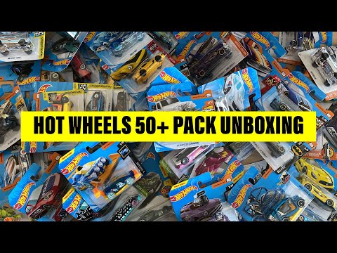 HOT WHEELS 50+ PACK UNBOXING. Look what we find in our surprise box of cars from Mattel Hot Wheels.