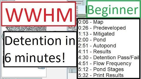 WWHM Tutorial for Beginners | Detention (autopond) | less than 6 Minutes!